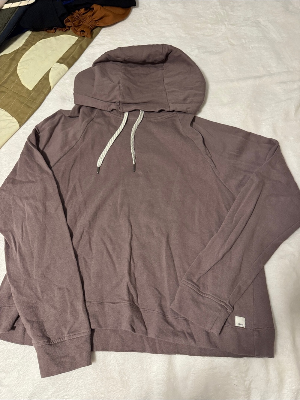 Men's Hooded Pullover Sweatshirt in Mauve